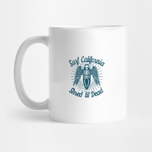 Surf California - Shred 'til Dead (Blue) Mug